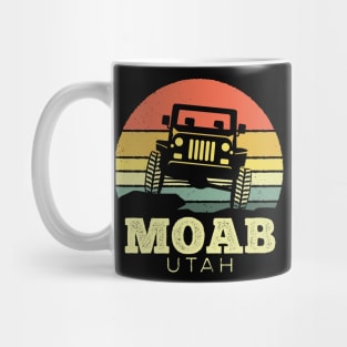 Moab Utah Jeep Vintage Sunset Mug